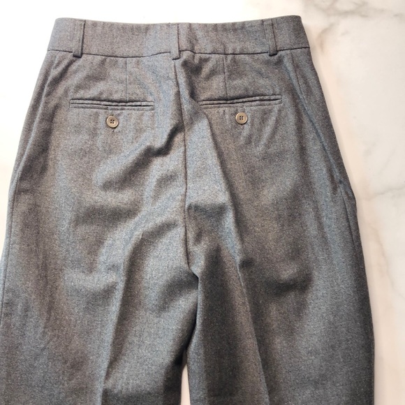 Max Mara Weekend Wool Flannel Trousers Gray - Picture 6 of 7